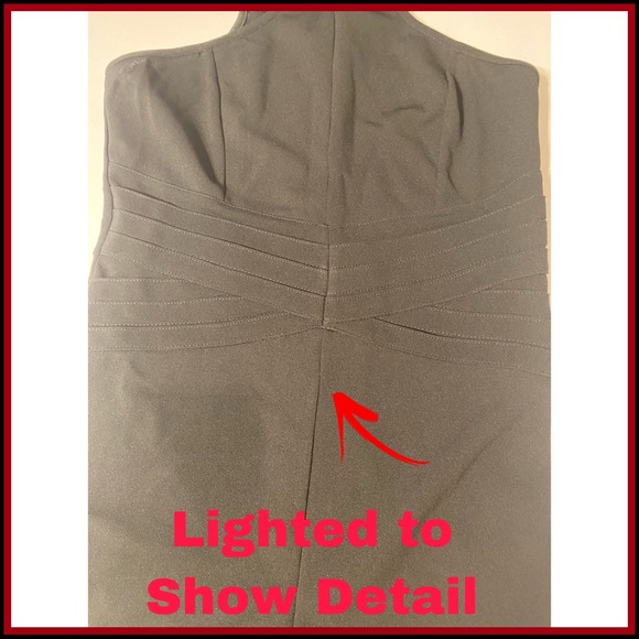 PRIVY BLACK SHORT ROMPER w/ GOLD ZIPPER BACK M - Picture 6 of 8